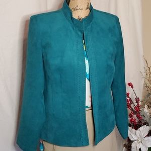 Faux Suede Blazer